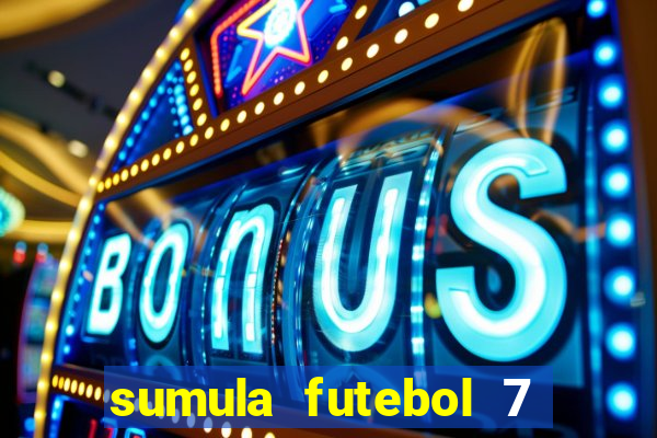 sumula futebol 7 society excel